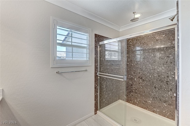 bathroom featuring an enclosed shower