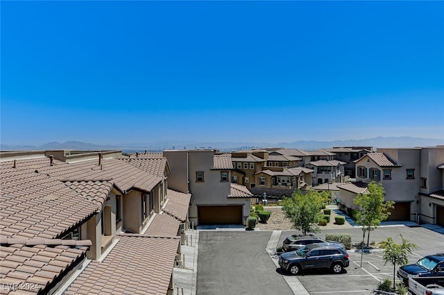 bird's eye view featuring a mountain view