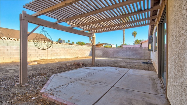 view of patio / terrace with a pergola