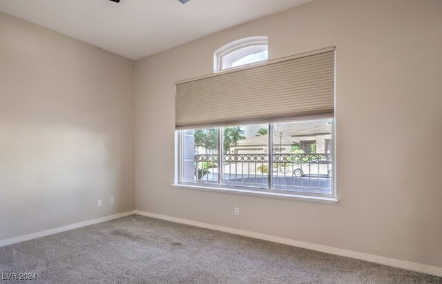 view of carpeted spare room