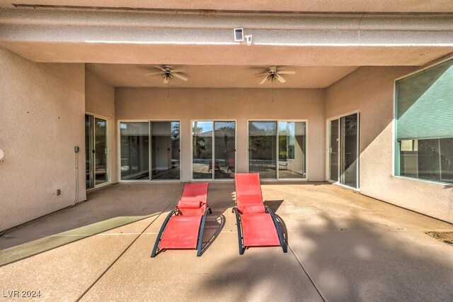 view of patio / terrace with ceiling fan