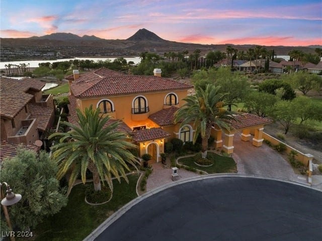 exterior space featuring a mountain view