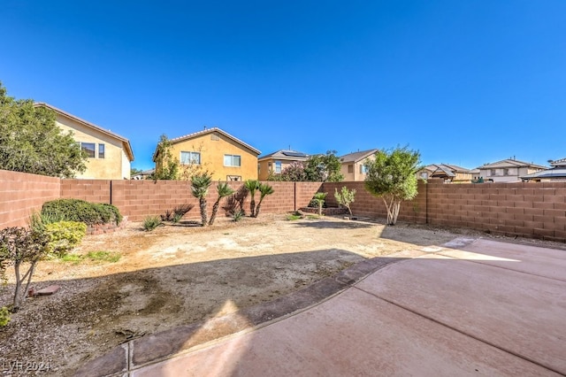 view of yard with a patio area