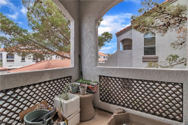 view of patio / terrace featuring a balcony