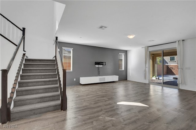 foyer entrance featuring hardwood / wood-style floors