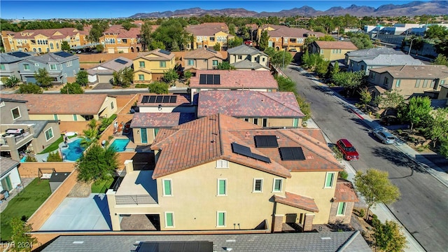 aerial view featuring a mountain view