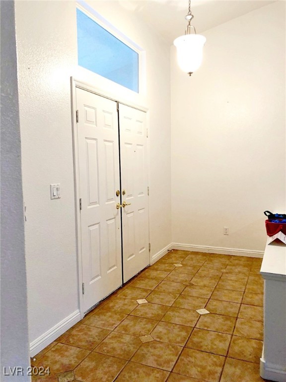 view of tiled entrance foyer