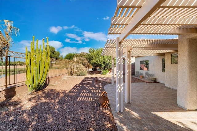 view of patio / terrace with a pergola