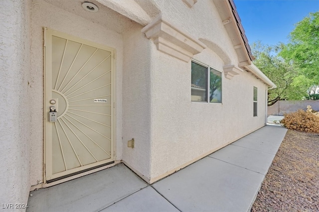 view of doorway to property