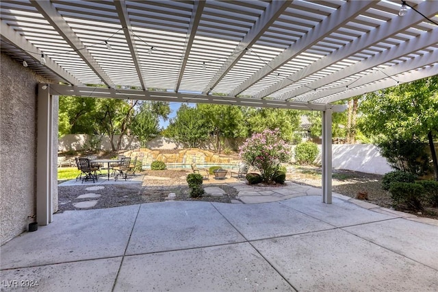 view of patio / terrace with a pergola