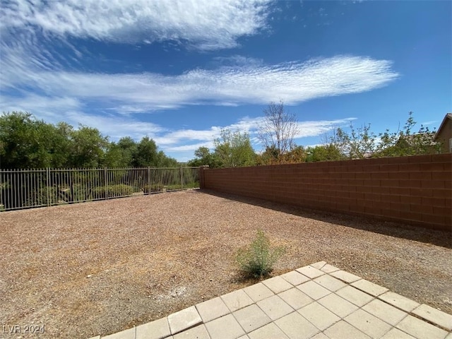 view of yard with a patio area