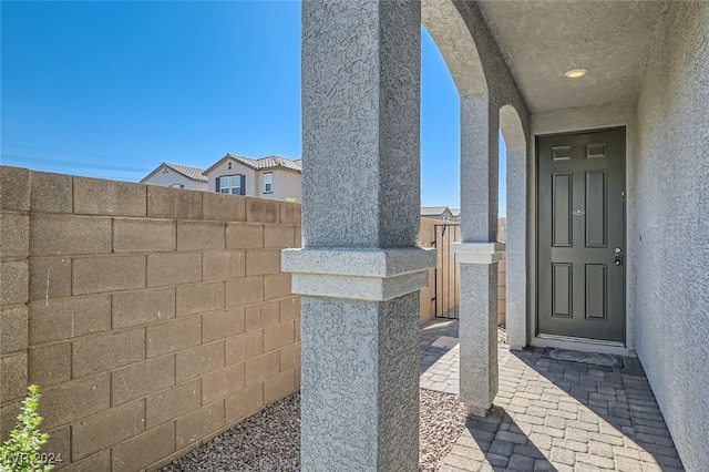 view of doorway to property