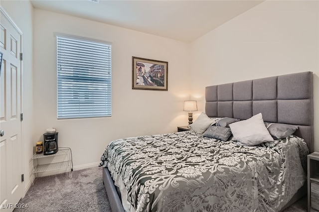 view of carpeted bedroom