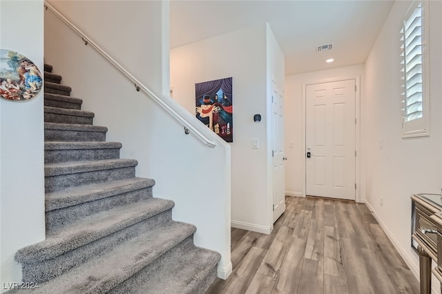 interior space featuring wood-type flooring