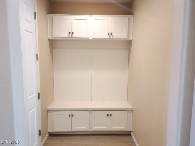 mudroom featuring light hardwood / wood-style floors