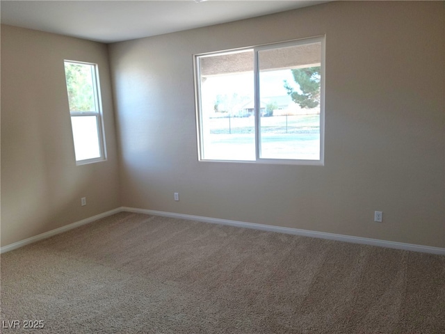 view of carpeted spare room