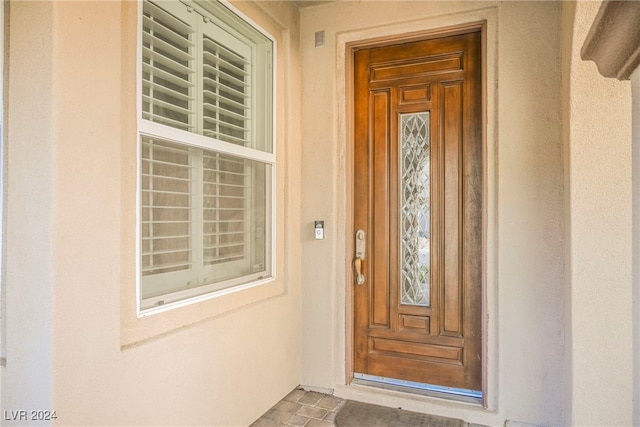 view of doorway to property