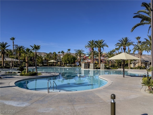 view of pool with a patio