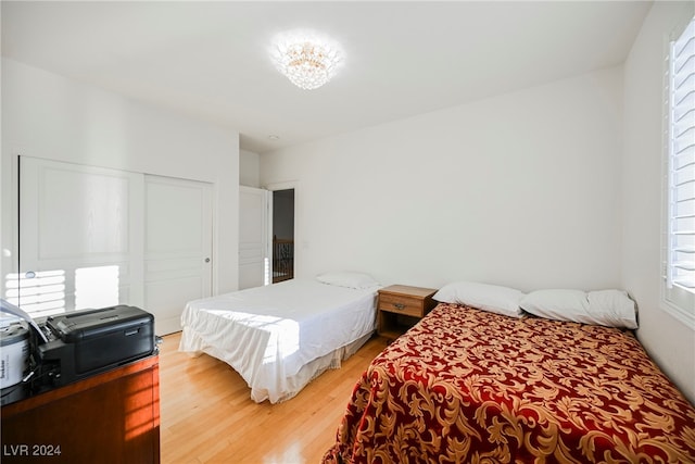 bedroom featuring hardwood / wood-style floors