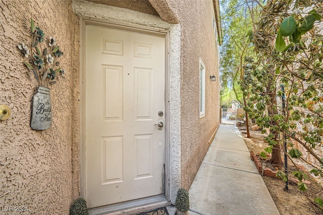 view of doorway to property