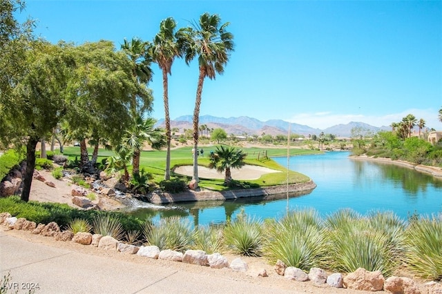 property view of water with a mountain view