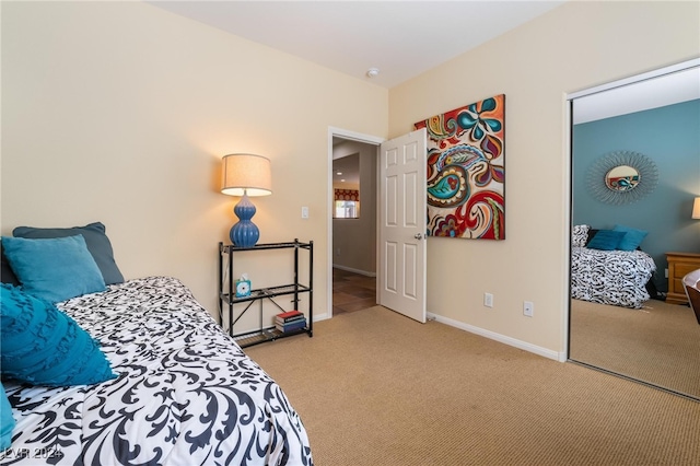 view of carpeted bedroom