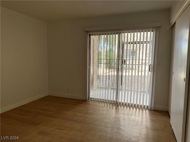 empty room featuring light wood-type flooring