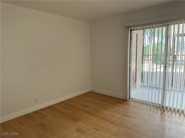 empty room featuring light hardwood / wood-style floors