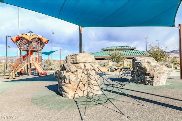 view of patio / terrace with a playground