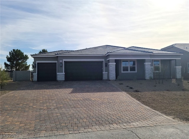 view of front of home featuring a garage