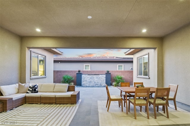 view of patio with an outdoor hangout area