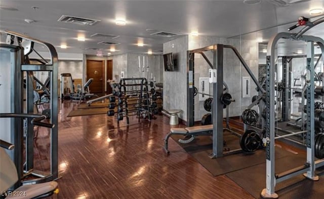 4471 Dean Martin Dr Unit 606, Las Vegas, NV 89103 - workout area with wood finished floors