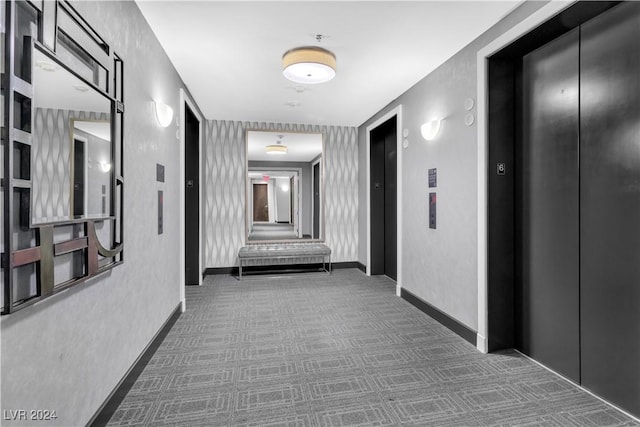 4471 Dean Martin Dr Unit 606, Las Vegas, NV 89103 - hall featuring elevator and carpet