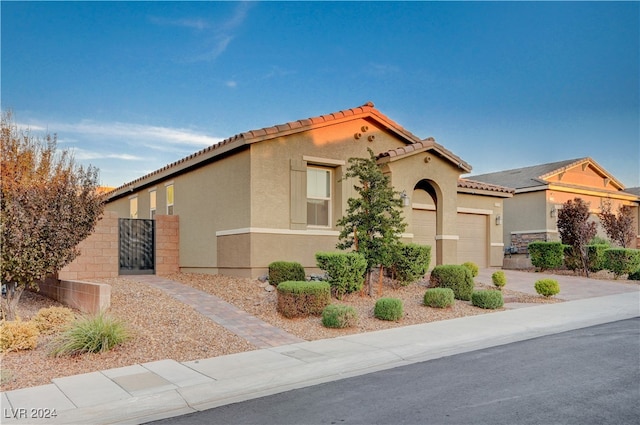 view of front of home featuring a garage