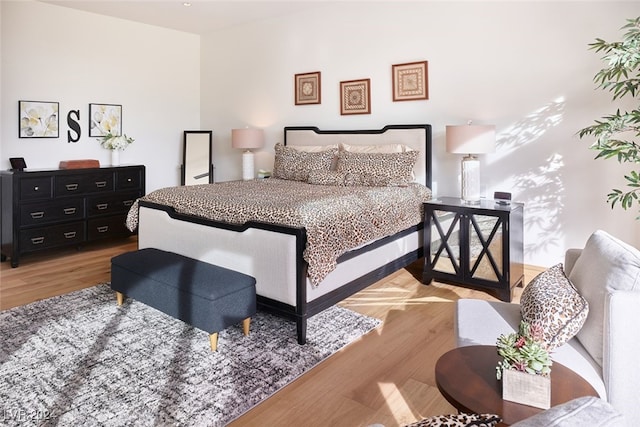 bedroom featuring light hardwood / wood-style flooring