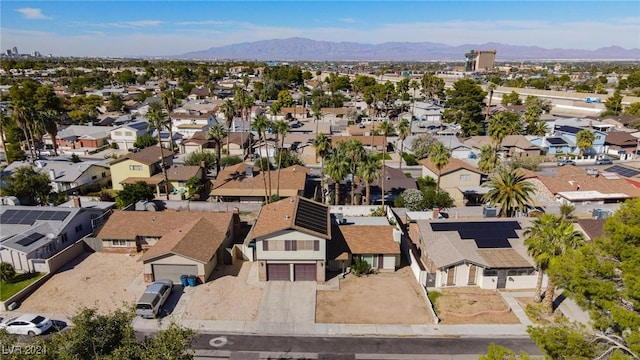 aerial view featuring a mountain view