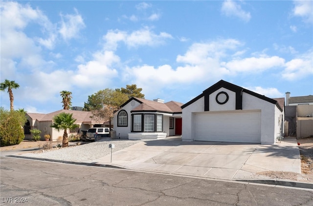 view of front facade with a garage