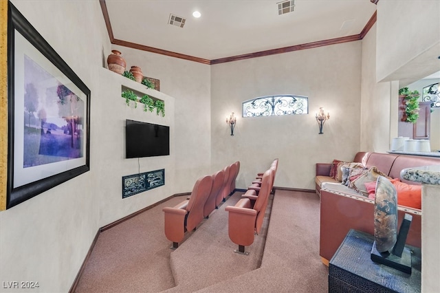 interior space with ornamental molding