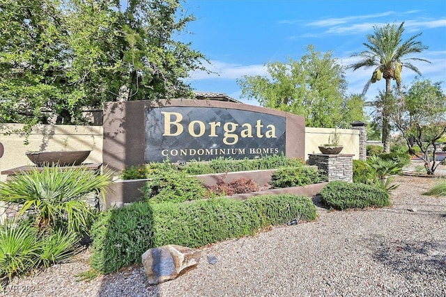 view of community sign