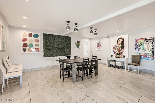 view of dining area