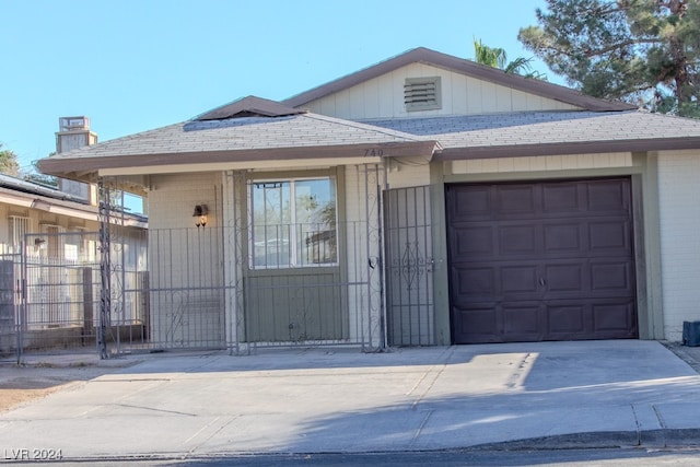 view of front of home featuring a garage