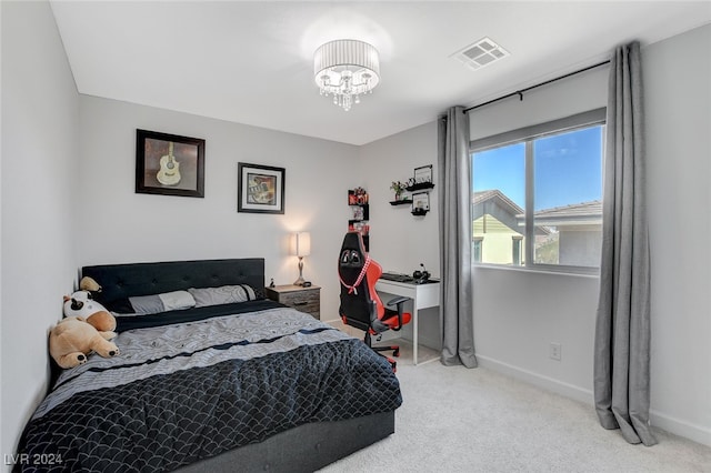 bedroom with carpet flooring