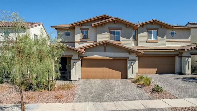 view of front facade with a garage