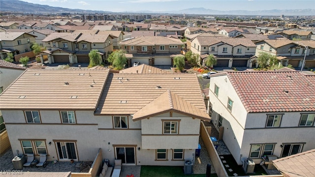 bird's eye view with a mountain view