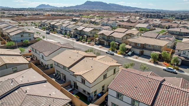 bird's eye view featuring a mountain view