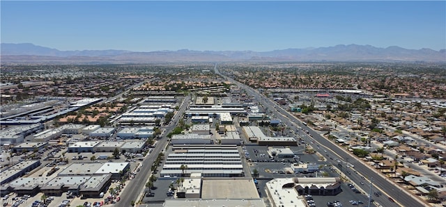 bird's eye view featuring a mountain view