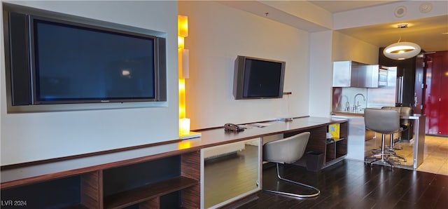 interior space featuring dark hardwood / wood-style floors