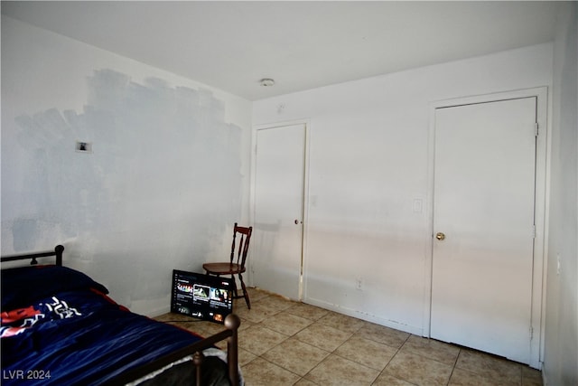 view of tiled bedroom