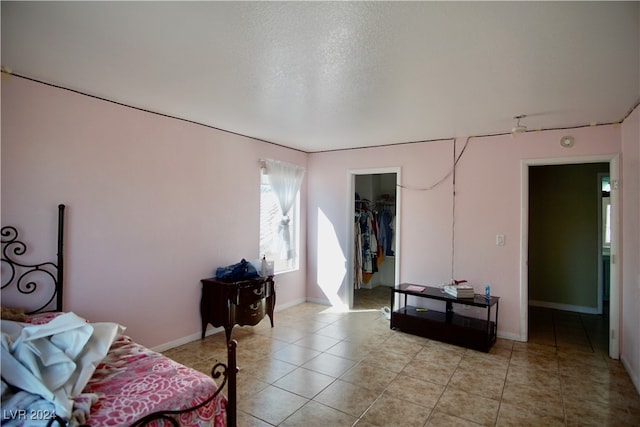 interior space featuring a textured ceiling