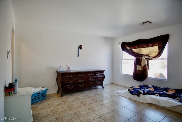 view of tiled bedroom